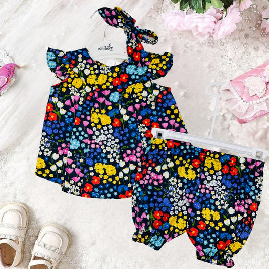 Princess 2 Pcs Multicolour Frock - HH13