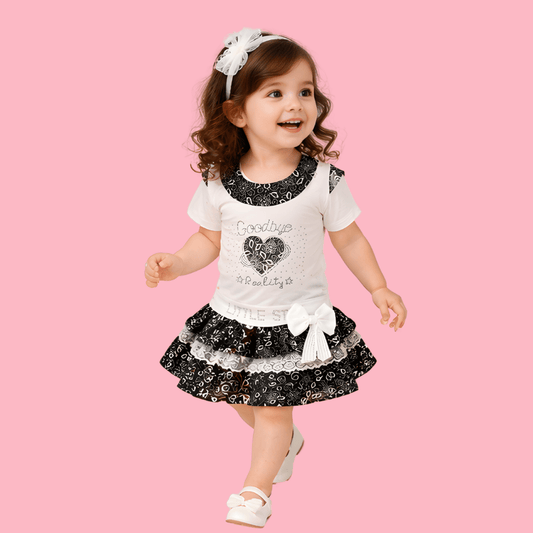 Queen 3 Pcs Fashionable Skirt - Shirt & Trouser - HH9