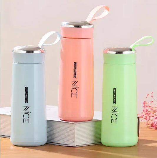 Stylish 400ml Glass Water Bottle for Girls & Boys. Perfect for School, Gym, and Office