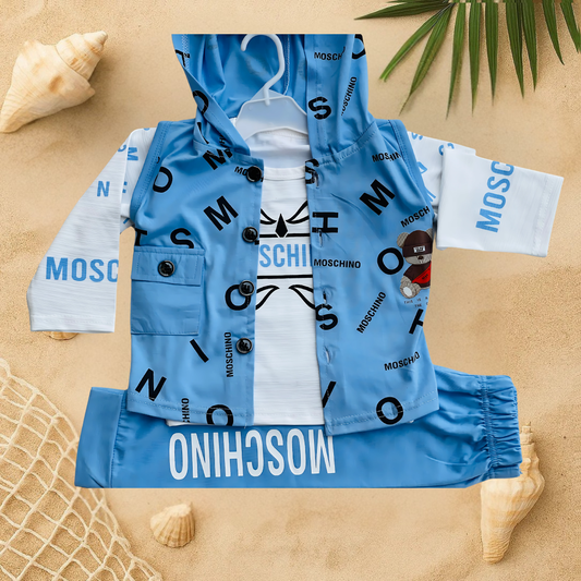 Kid's 3 Piece Full Sleeves Set With Cap - MA1