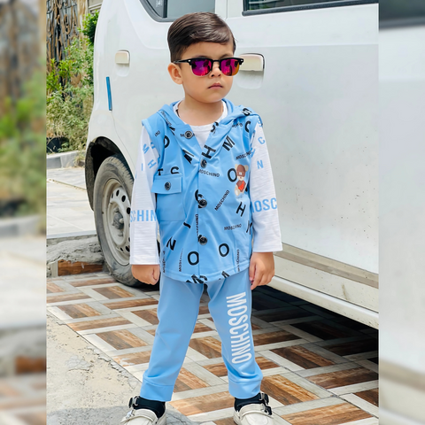 Kid's 3 Piece Full Sleeves Set With Cap - MA1
