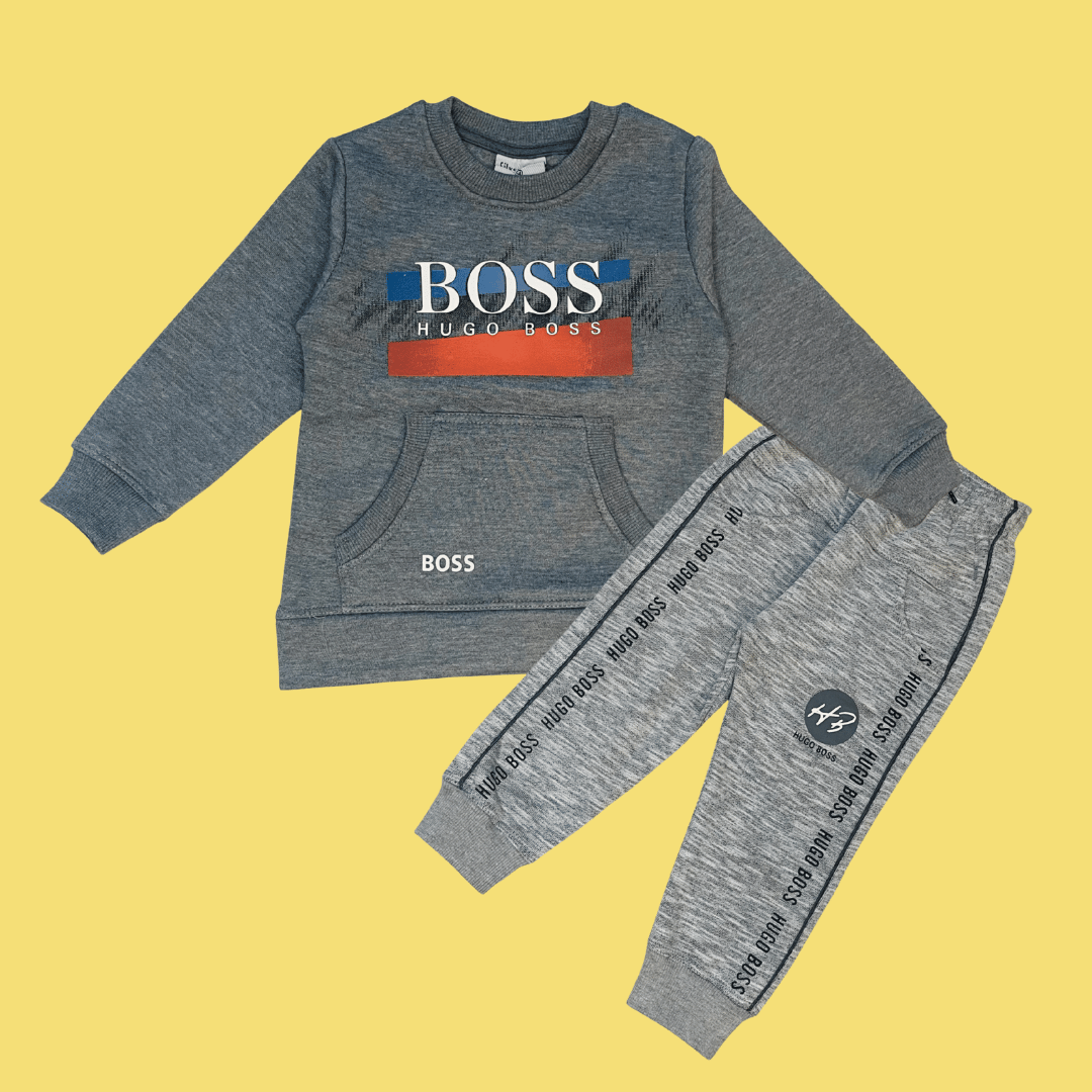 BOSS Style Premium Sweatshirt & Grey Jogger Set – MA17