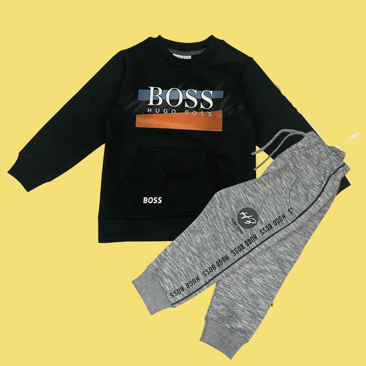 BOSS Style Premium Sweatshirt & Grey Jogger Set – MA17