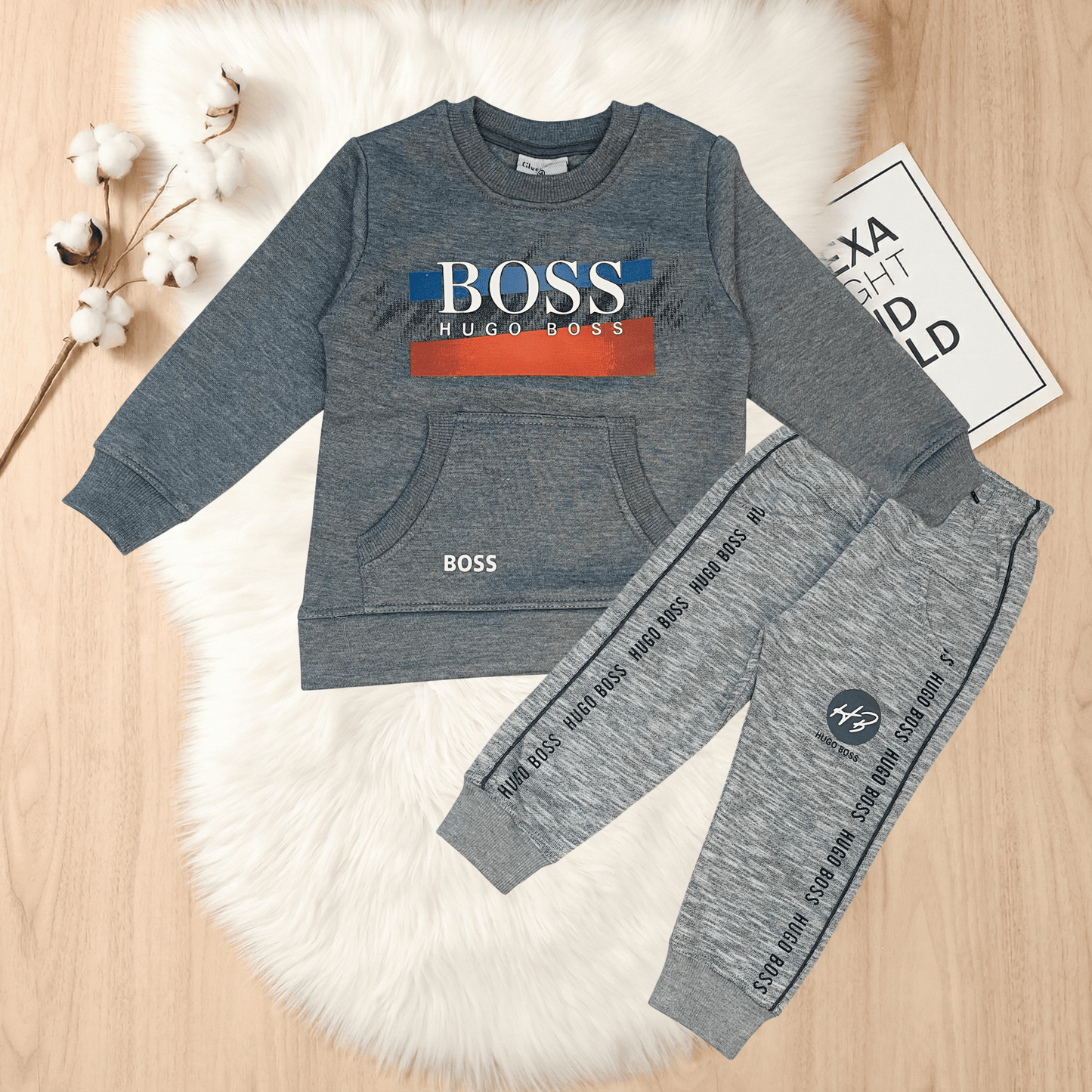 BOSS Style Premium Sweatshirt & Grey Jogger Set – MA17