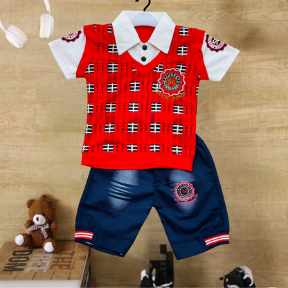 Eid Collection Kid's T - Shirt & Shorts Set - HH25