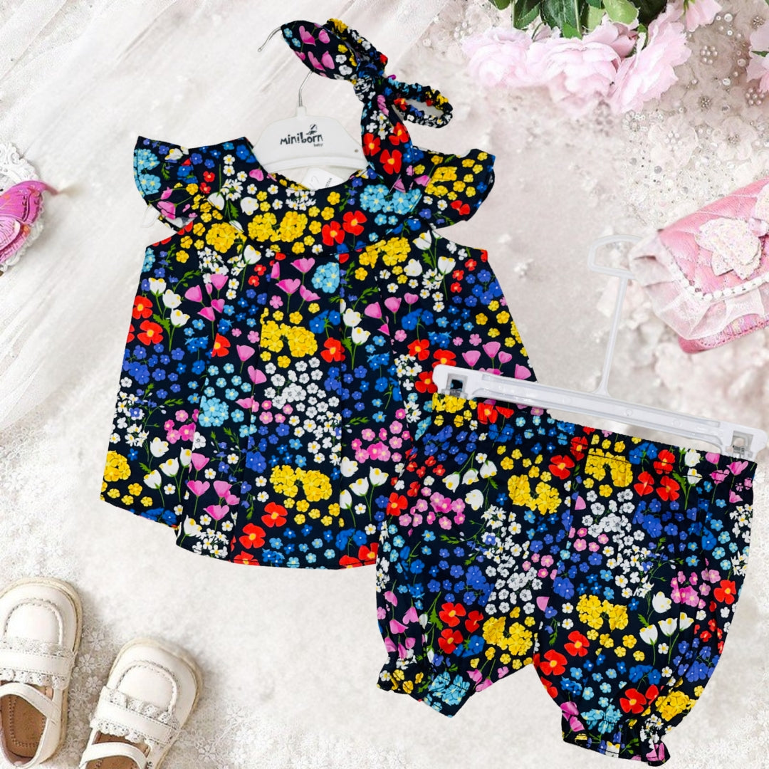 Princess 2 Pcs Multicolour Frock  - HH13
