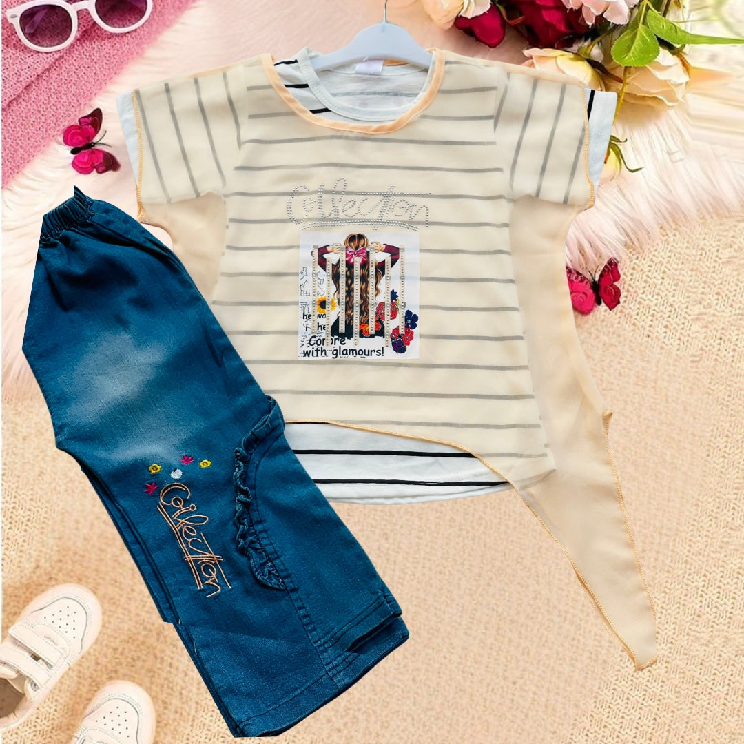 Girls 3 Pc Western Dress - HH27