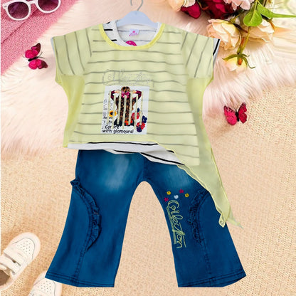 Girls 3 Pc Western Dress - HH27