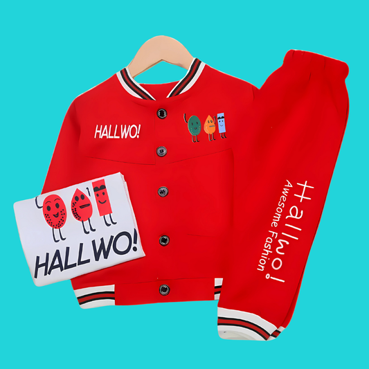 Hallwo Awesome 3PC Jacket T-Shirt Pant Outfit - MA13