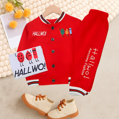 Hallwo Awesome 3PC Jacket T-Shirt Pant Outfit - MA13