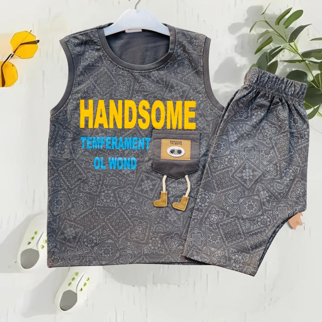 Kid's Handsome Sando Dress with Shorts  - HH28