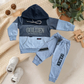 Stylish Golden Print Hoodie & Matching Joggers Track Suit for Boys - MA8