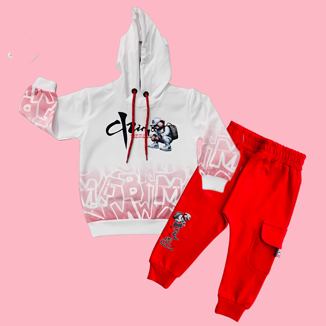 Gucci Graphic Hoodie with Matching Cargo Jogger Pants - MA9