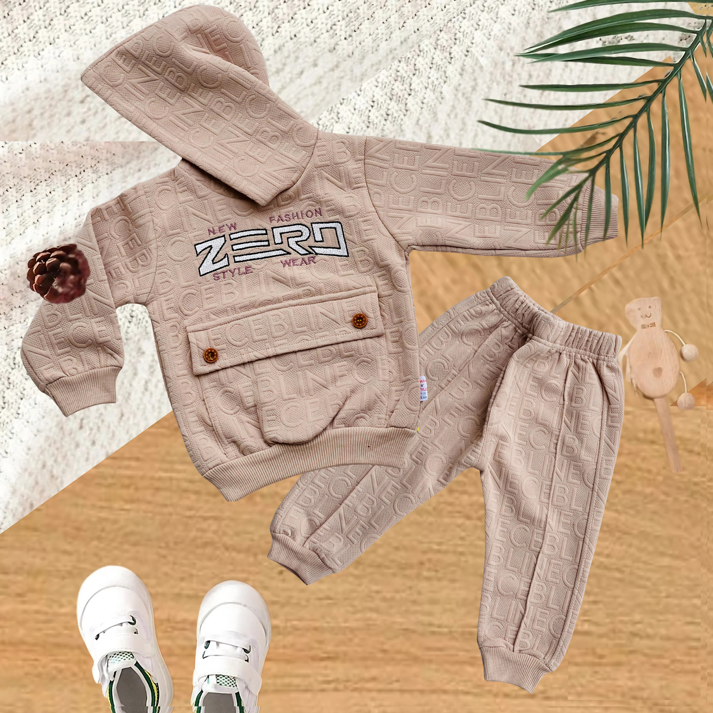 Zero Style Hoodie with Front Pocket & Matching Jogger Pants - MA7