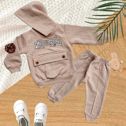 Zero Style Hoodie with Front Pocket & Matching Jogger Pants - MA7