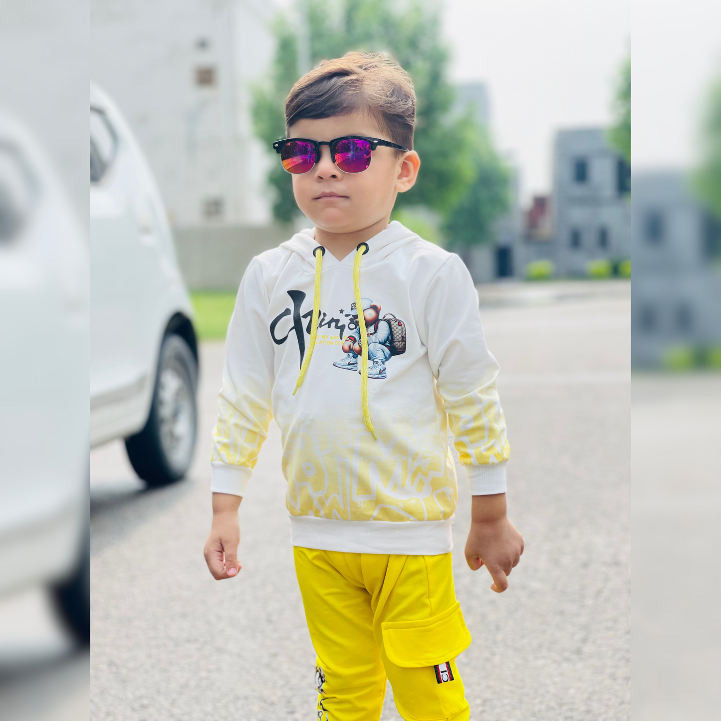 Gucci Graphic Hoodie with Matching Cargo Jogger Pants - MA9