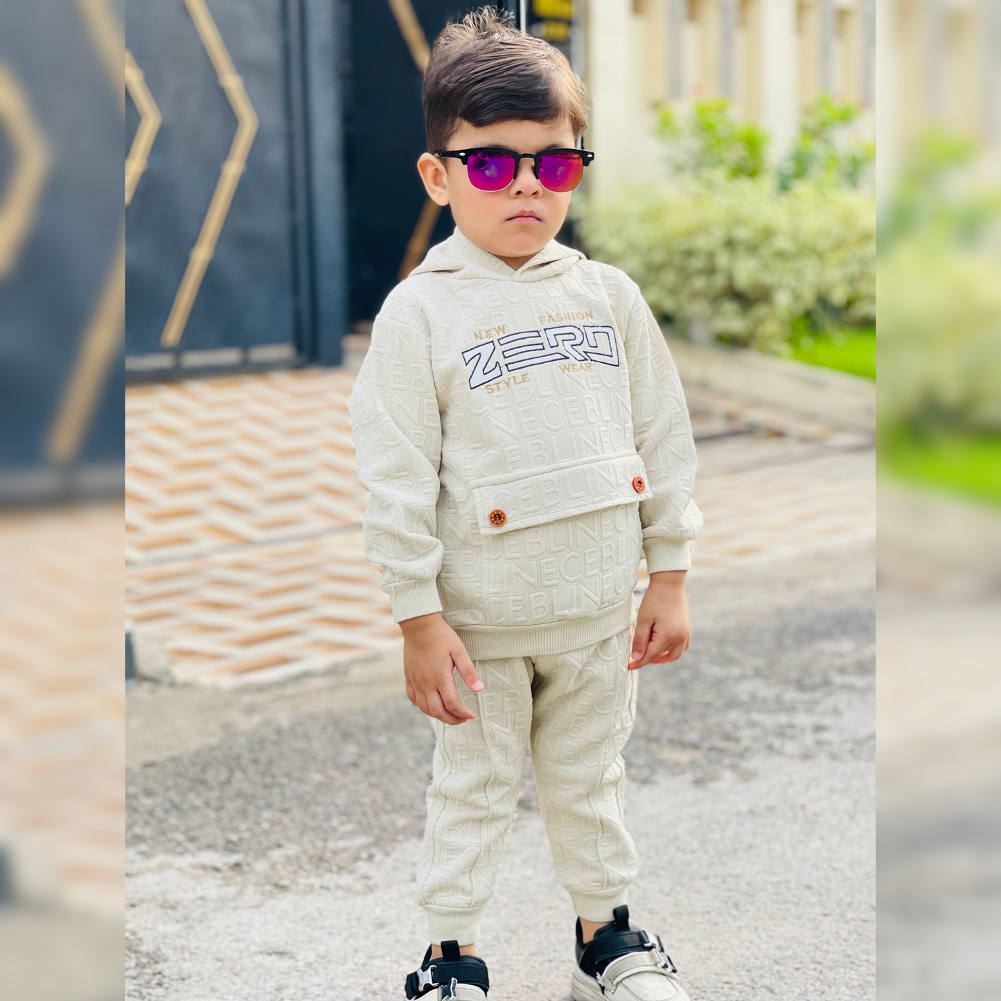 Zero Style Hoodie with Front Pocket & Matching Jogger Pants - MA7