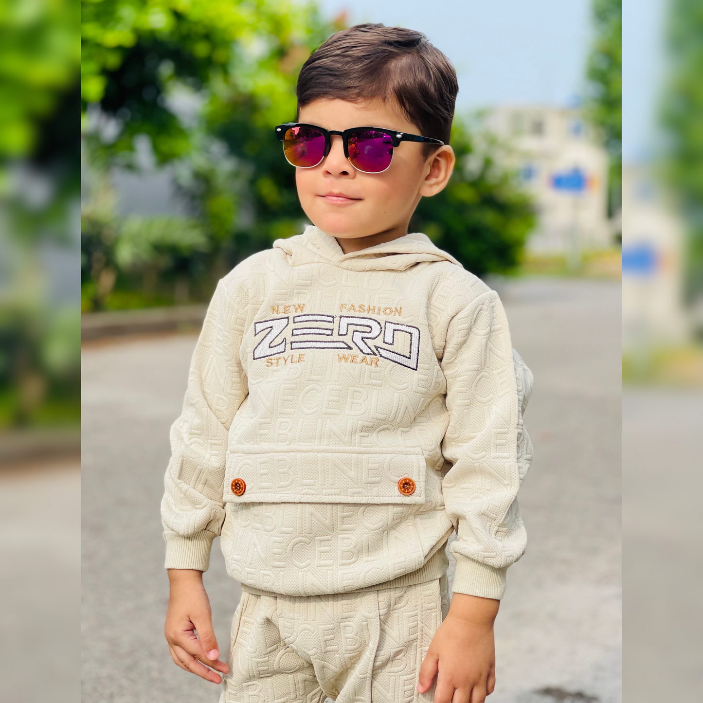 Zero Style Hoodie with Front Pocket & Matching Jogger Pants - MA7