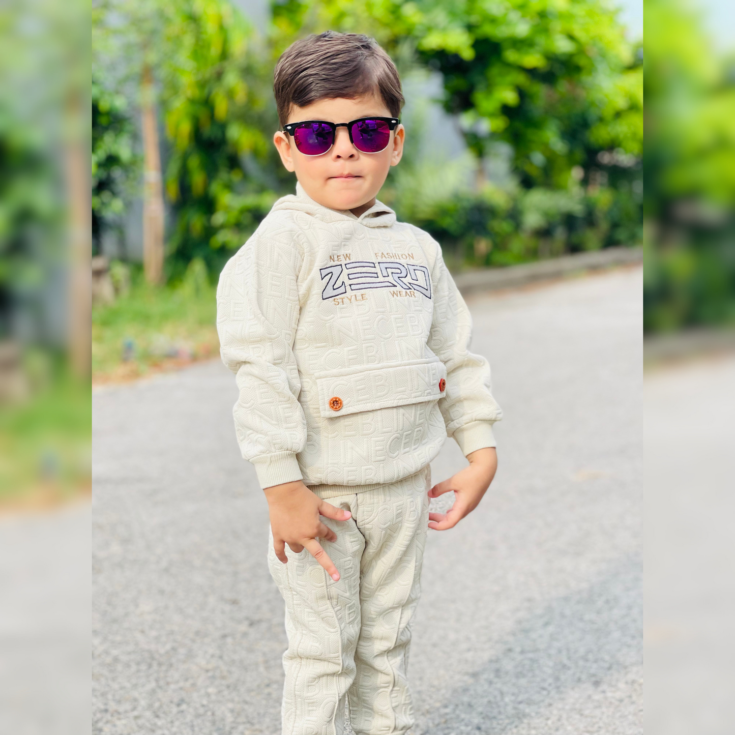 Zero Style Hoodie with Front Pocket & Matching Jogger Pants - MA7