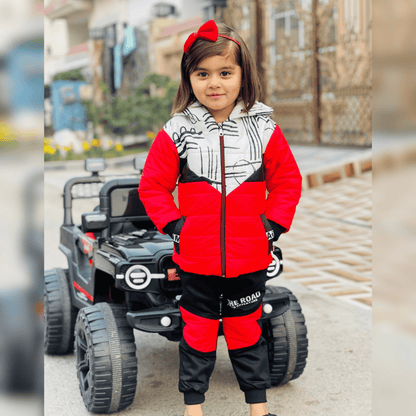 Kids 2-Piece Warm Hooded Puffer Jacket with Pants – MA14