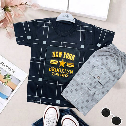 New York Kid's Shirt & Shorts Set - HH19