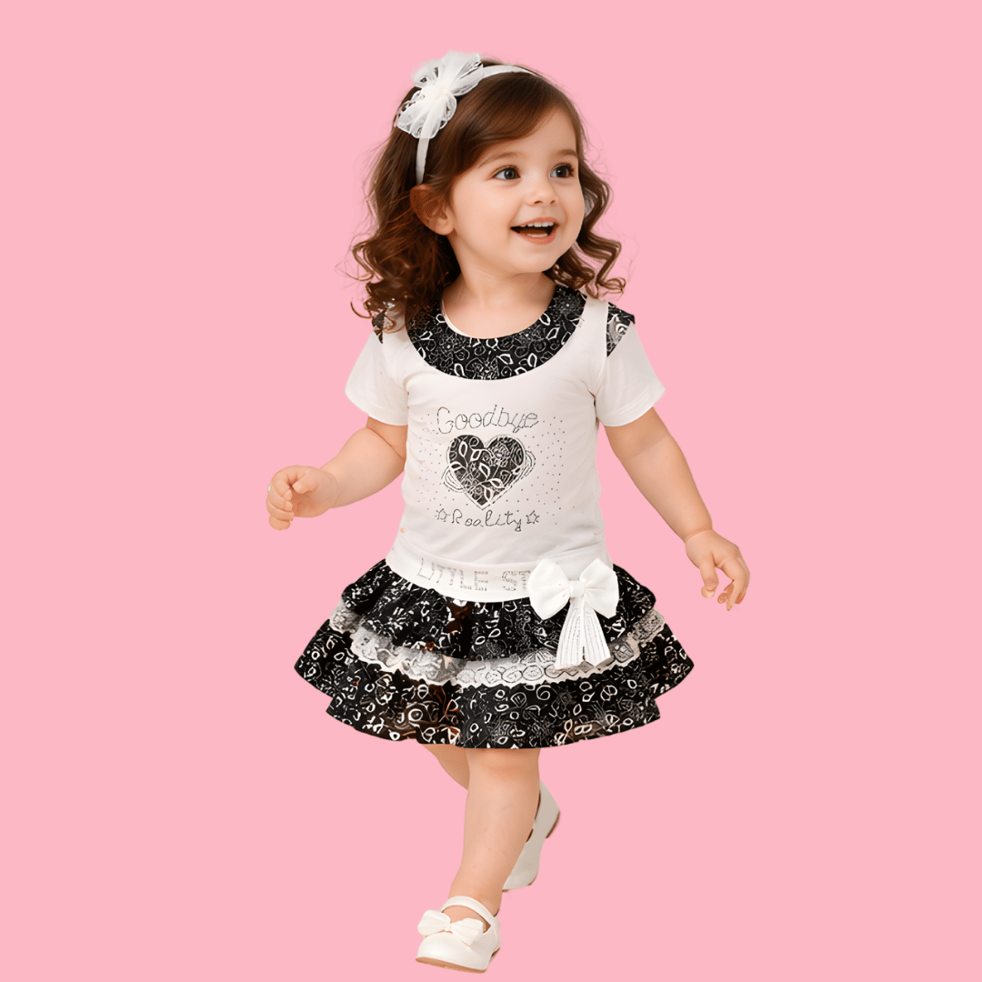 Queen 3 Pcs Fashionable Skirt - Shirt & Trouser - HH9