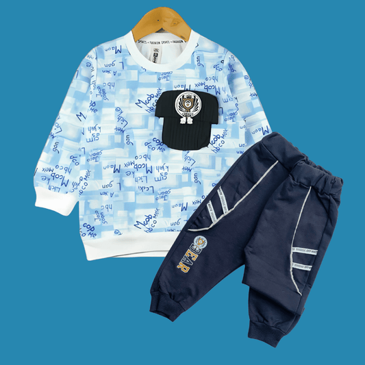 Stylish Bear Pocket Sweatshirt with Comfortable Jogger Pants - MA6