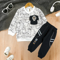 Stylish Bear Pocket Sweatshirt with Comfortable Jogger Pants - MA6