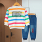 🌈 Rainbow Creative Mind Sweatshirt & Jeans Set - MA12