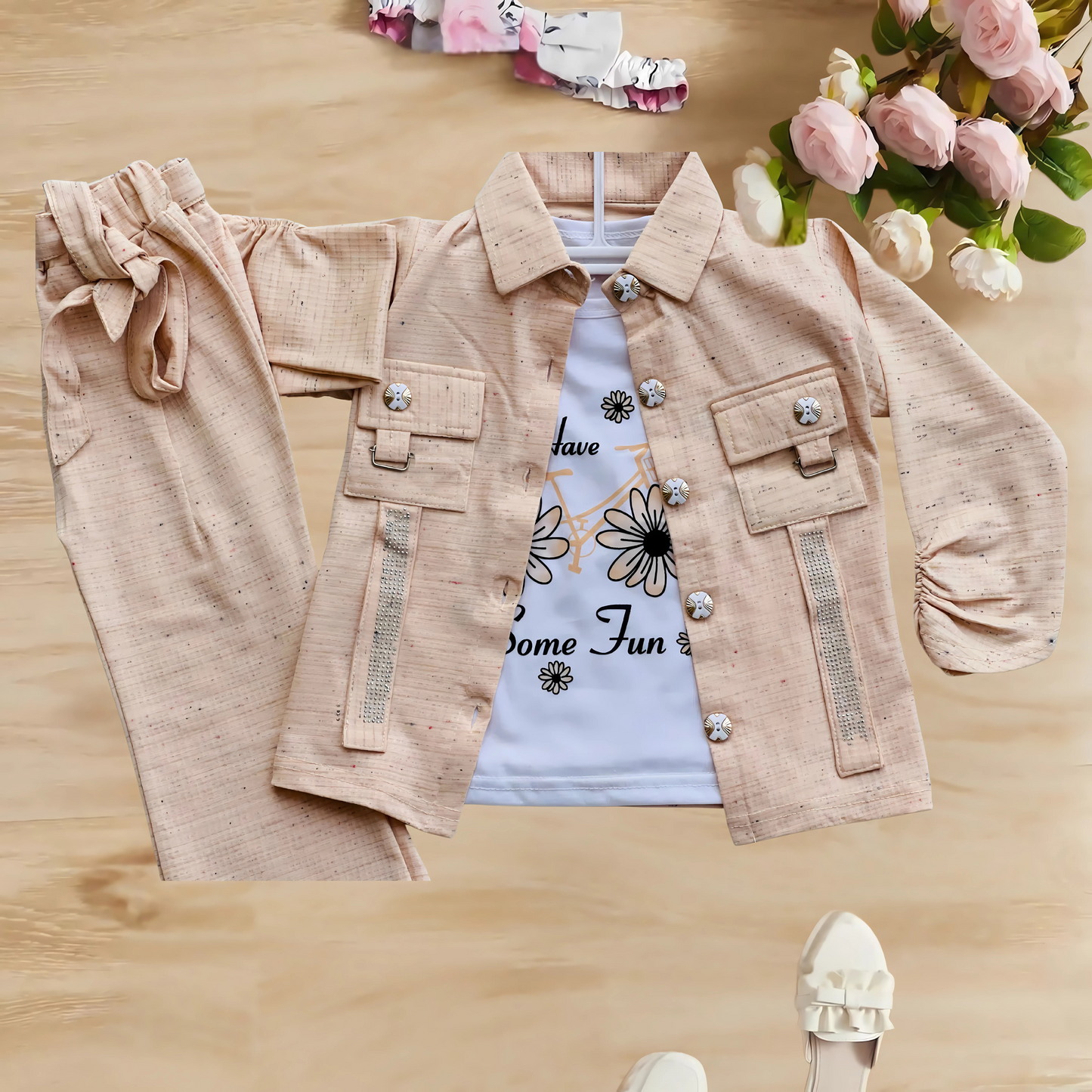 3 Piece Western Full Sleeves Set Shirt + Trousers + Jacket - MA2