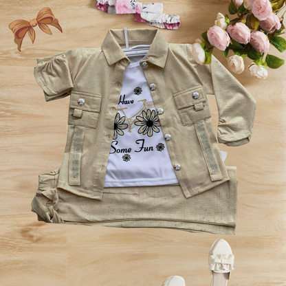 3 Piece Western Full Sleeves Set Shirt + Trousers + Jacket - MA2