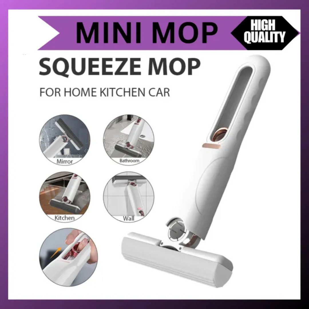 Portable Mini Mop Self Squeeze Mini Mop Cleaner for Kitchen Floor Cleaner Mop, Car, Window Wall.